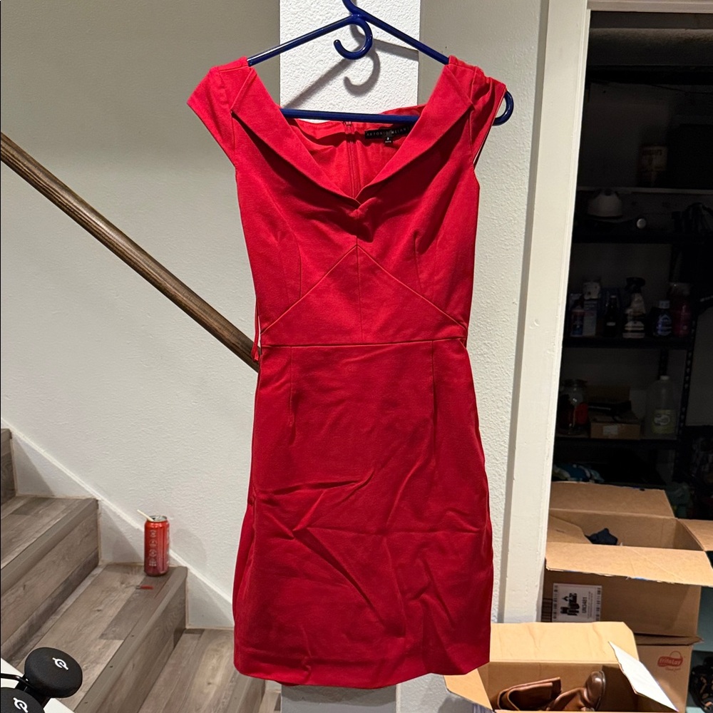 ANTONIO MELANI Red Mini Dress